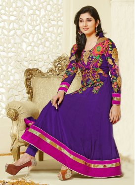 Lovable Purple Color Pankhuri Style Anarkali Salwar Kameez