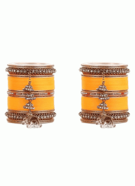 Lovely Gold Rodium Polish Bangles For Party