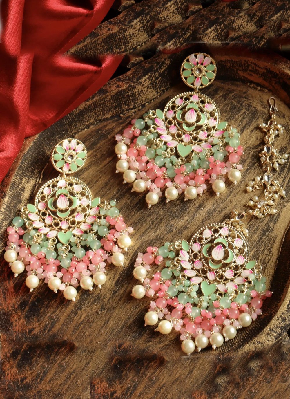 Deepika designer necklace set - Sea Green – Rohika Store