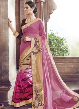 Lustre Booti And Lace Work Party Wear Saree