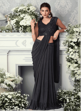 Lycra Different Style Saree For Ceremonial