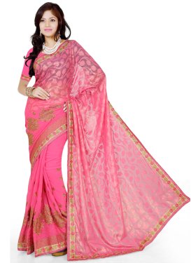 Magnetize Faux Georgette And Brasso Party Wear Saree