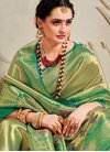 Banarasi Silk Gold and Sea Green Woven Work Traditional Designer Saree - 1