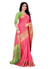 Woven Work Mint Green and Rose Pink Traditional Designer Saree - 2