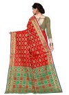 Art Silk Green and Red Designer Contemporary Style Saree - 2