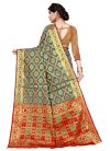 Grey and Red Traditional Designer Saree For Casual - 2