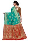 Maroon and Teal Woven Work Designer Traditional Saree - 1