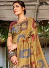 Beige and Gold Trendy Classic Saree For Ceremonial - 1