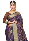 Woven Work Art Silk Designer Contemporary Style Saree For Casual - 1