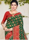 Patola Silk Green and Red Trendy Classic Saree - 1