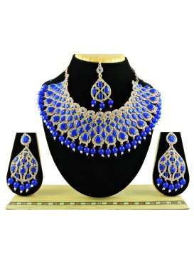 Majestic Beads Work Necklace Set For Festival