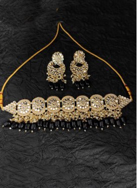 Majesty Gold Rodium Polish Alloy Necklace Set