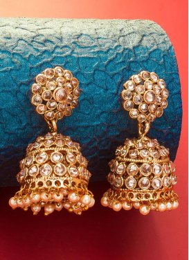 Majesty Gold Rodium Polish Stone Work Earrings