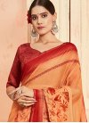 Abstract Print Work Printed Saree For Casual - 1