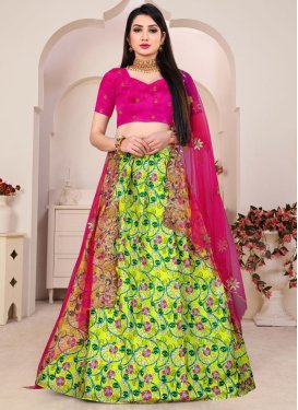 Mint Green and Rose Pink Trendy Designer Lehenga Choli