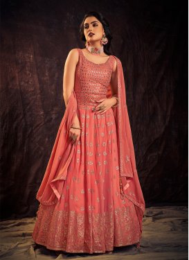 Mirror Work Readymade Long Length Gown