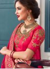 Mod Jacquard Silk Embroidered Hot Pink Lehenga Choli - 1