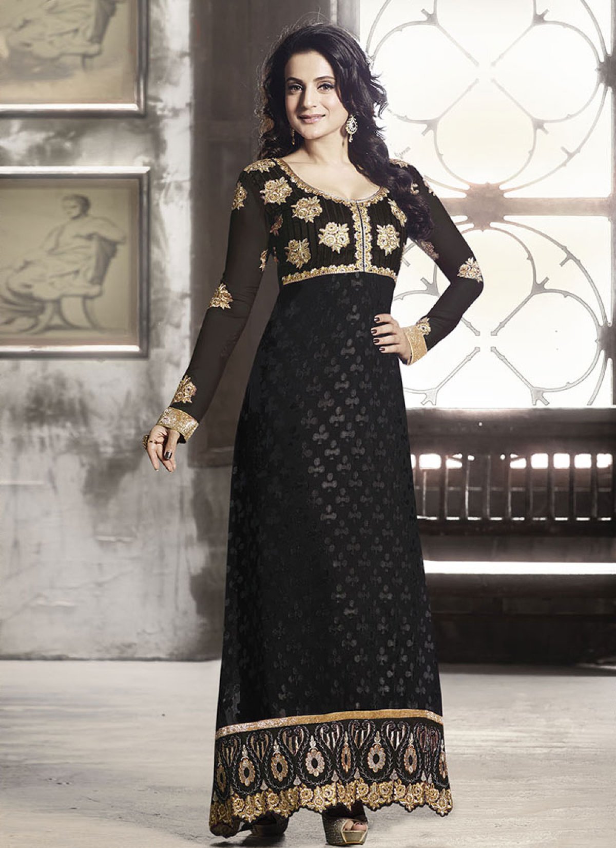 amisha patel black dress Amanda Uprichard Lyle Midi Dress Medium main image 0