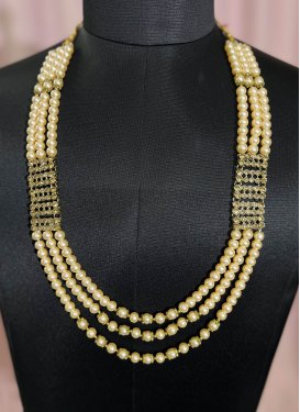 Modest Alloy Beads Work Gold Rodium Polish Necklace
