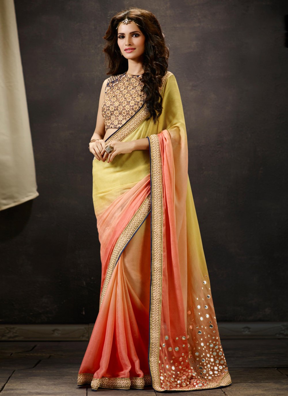 Get Your Pre- Wedding Look With These Mirror Work Sarees