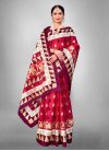 Purple and Rose Pink Designer Contemporary Saree For Casual - 1