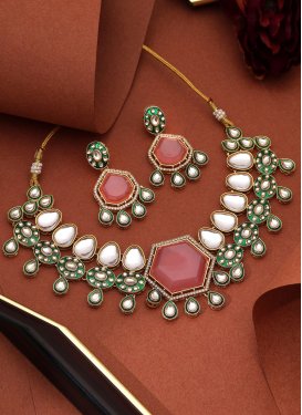 Multi Colour Gold Rodium Polish Necklace Set