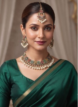 Multi Colour Gold Rodium Polish Necklace Set