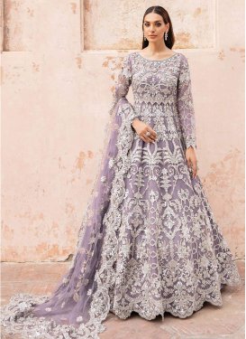 Net  Designer Floor Length Salwar Suit For Bridal