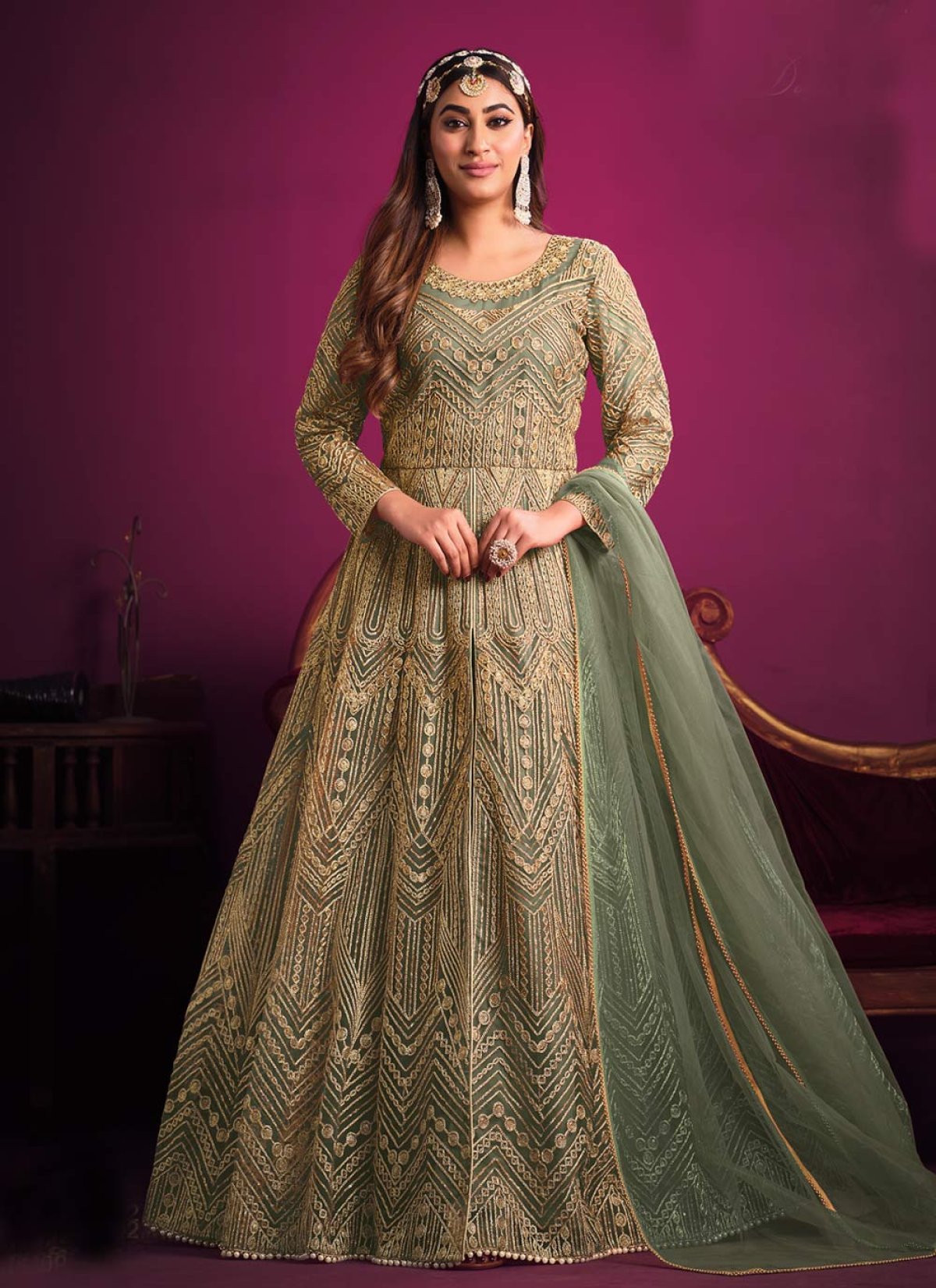 Buy Net Desinger Anarkali Salwar Kameez Online