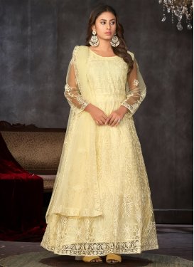 slim fit dress slacks Rent Golden One Shoulder Anarkali Gowns 7 Days / Gold / XL main image 1