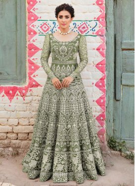 Net Embroidered Work Long Length Anarkali Salwar Suit