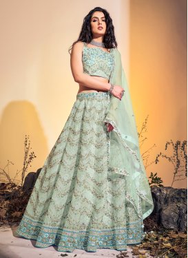 Net Embroidered Work Readymade Lehenga Choli