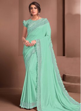 Net Embroidered Work Traditional Saree