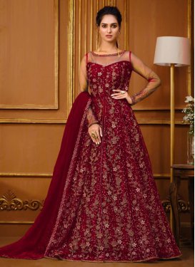 Net Floor Length Designer Salwar Suit