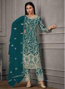 Net Pant Style Pakistani Salwar Suit