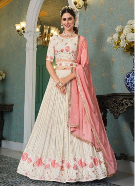 Off White and Pink Designer Lehenga For Party