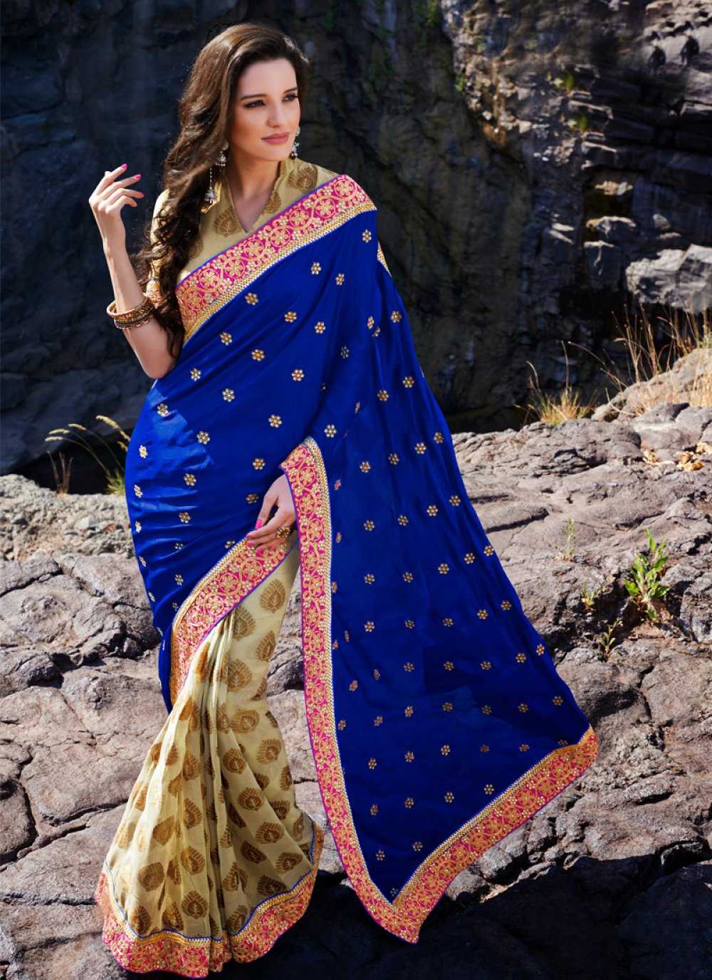 VEDIKA - Georgette Half Sarees – Ivalinmabia