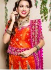 Orange Art Silk Bridal Designer Lehenga Choli - 1