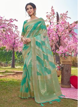 Organza Designer Contemporary Style Saree For Ceremonial