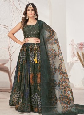 Organza Digital Print Work Readymade Lehenga Choli