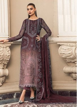 Organza Embroidered Work Pant Style Pakistani Salwar Suit