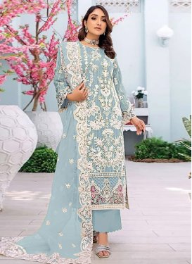 Organza Palazzo Style Pakistani Salwar Suit For Ceremonial
