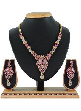 Outstanding Alloy Stone Work Necklace Set