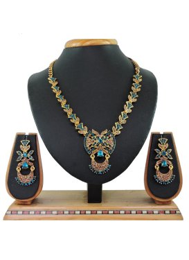 Outstanding Beads Work Alloy Necklace Set For Ceremonial