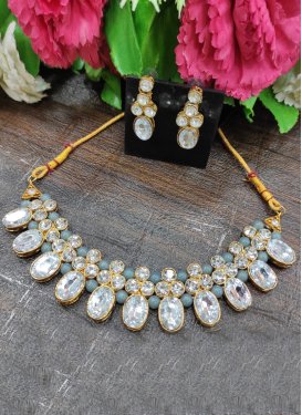Outstanding Gold Rodium Polish Alloy Necklace Set For Festival
