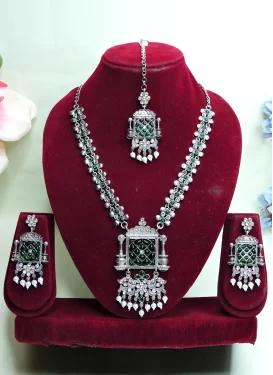 Oxidized Stone Work Necklace Set For Festival