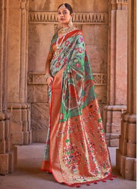Paithani Silk Designer Contemporary Style Saree