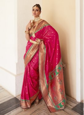 Paithani Silk Designer Contemporary Style Saree For Ceremonial