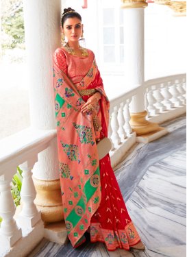 Paithani Silk Designer Contemporary Style Saree For Party