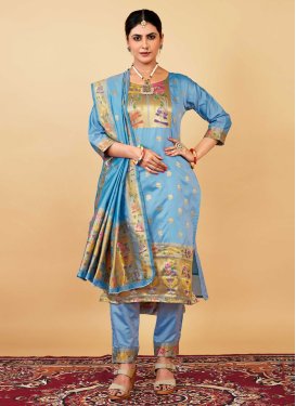 Paithani Silk Readymade Designer Salwar Suit For Ceremonial